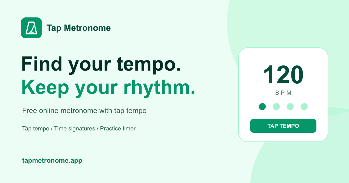 Free Online Metronome with Tap Tempo | Tap Metronome preview